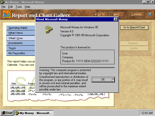 Microsoft Money 4 - About